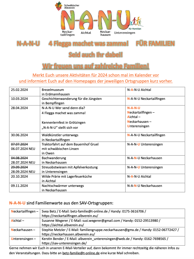 Nanu 2024 Programm